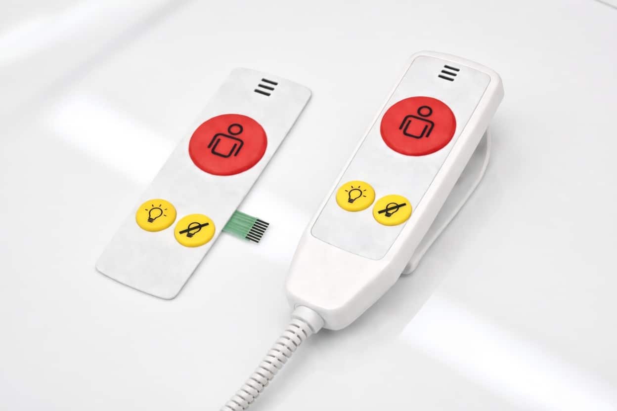 Lichtrufsystem mit integrierter Folientastatur für medizinische Anwendungen