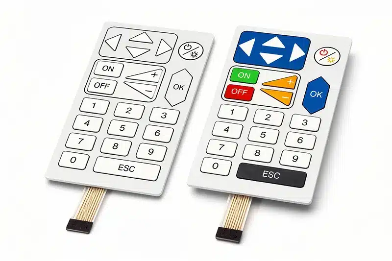 Folientastatur-Designvergleich