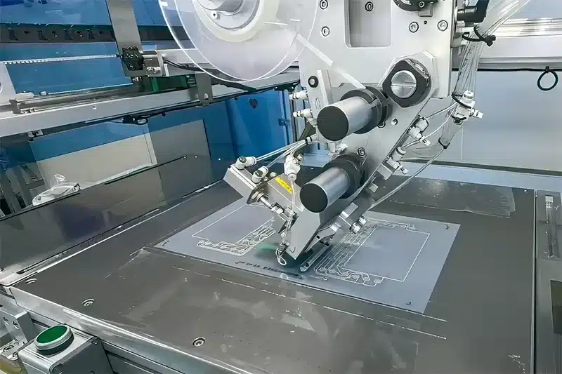 Automatische Laminieranlage für Stiffener bei Folientastaturen