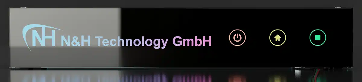 beleuchtetes HMI Panel Folientastatur RGB LED Design Benutzerführung