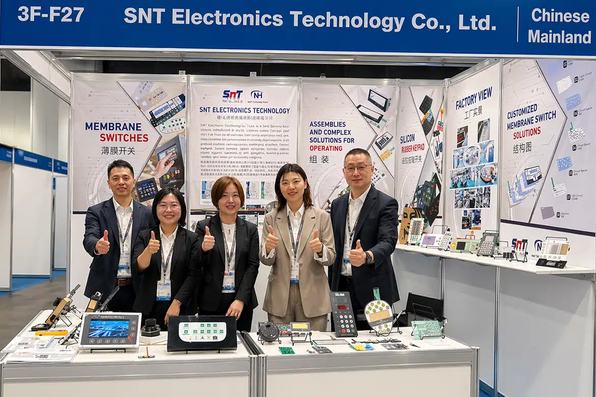 SNT Electronics auf Fachmesse – Membrane Switches und kundenspezifische HMI-Eingabesysteme