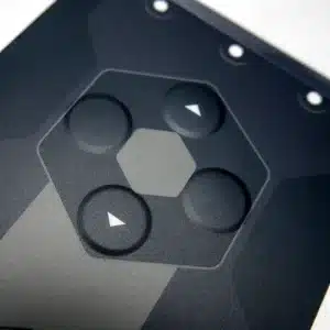 Tastenprägung dunkle Folientastatur haptisches Feedback Druckpunkt